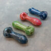 4" Color Bubbles Frit Glass Hand Pipes w/Color Bumps