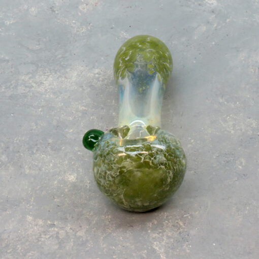 4" Fumed Stem Frit Glass Hand Pipes w/Color Bump
