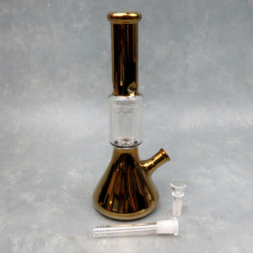 12" Golden Tree Perc Glass Water Pipe w/Ice Catch & Diffused Downstem