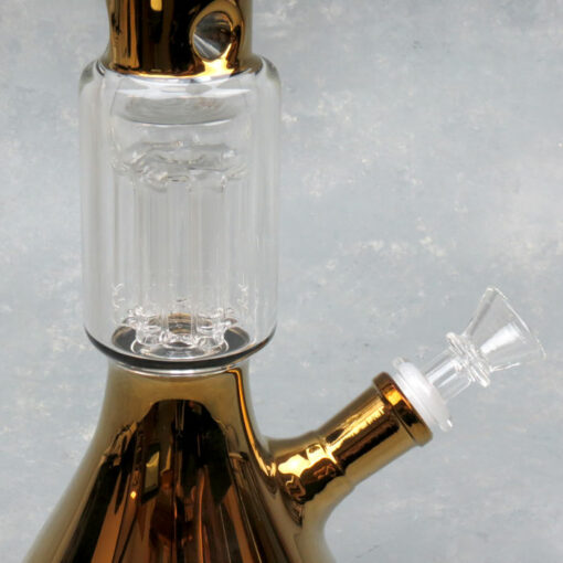 12" Golden Tree Perc Glass Water Pipe w/Ice Catch & Diffused Downstem