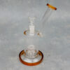8" Tree Perc Rig-Style Glass Water Pipe w/Color Accent