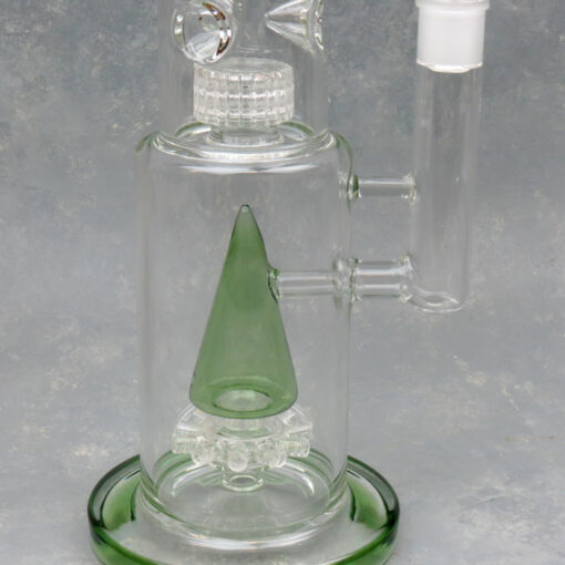 19.5" Cone Sprinkler to Matrix Perc Ringed Glass Water Pipe w/Ice Catchs & Color Accent