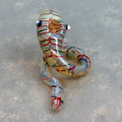 6" Snake Coilpot Glass Hand Pipe w/Carb