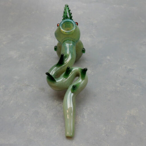9" Evil Duck Serpentine Hammer Style Glass Bubbler