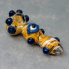 5" Inside-Out Color Swirl Eyes & Bumps Glass Hand Pipe w/Carb