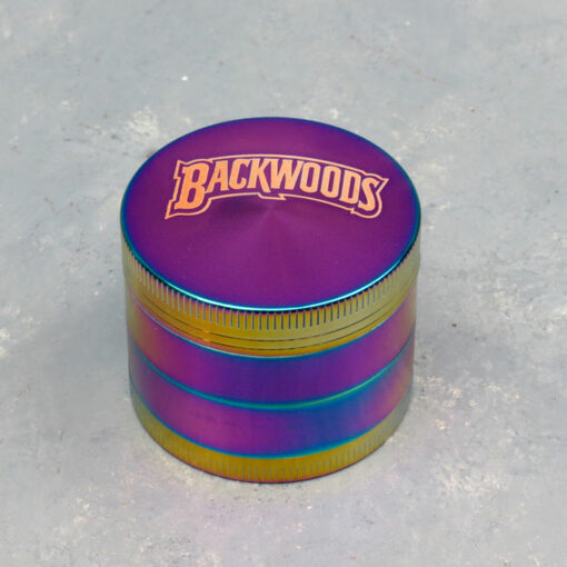 52mm Iridescent Backwoods 4-Piece Grinders w/Scraper