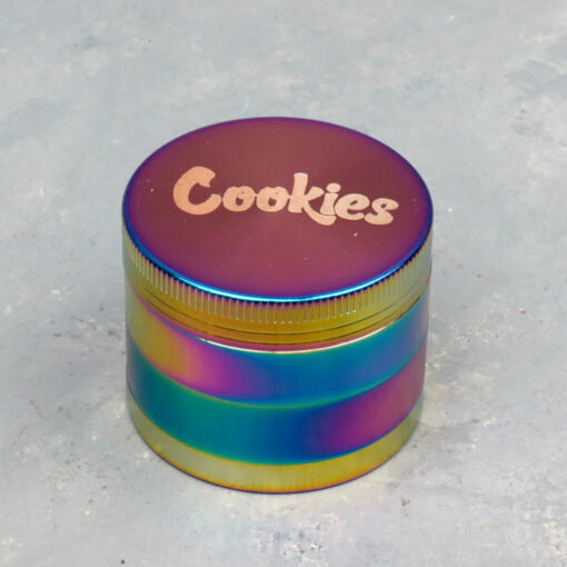 52mm Iridescent Cookies 4-Piece Grinders w/Scraper