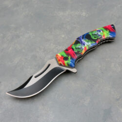 3.5" Colorful Abstract Graphic (Assorted) Spring Assisted Knife