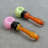 5.5" Opaque Black Bulged Glass Hand Pipes