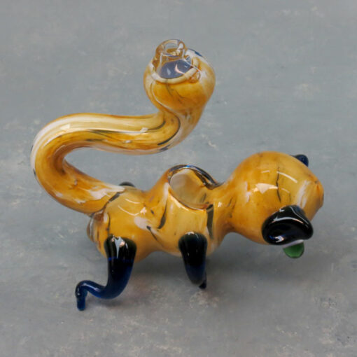 5" Squirrel/Monkey Glass Animal Pipe w/Carb