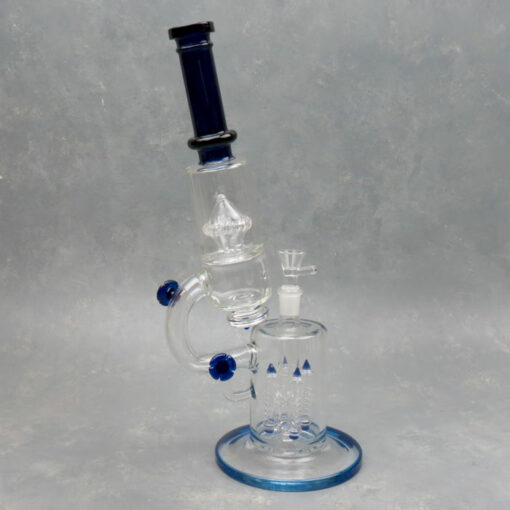 14" Double Perc "Microscope" Glass Water Pipe