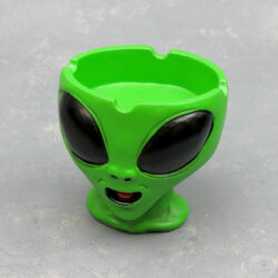 3.25" Alien Head Poly Resin Ashtrays (4pc Display)