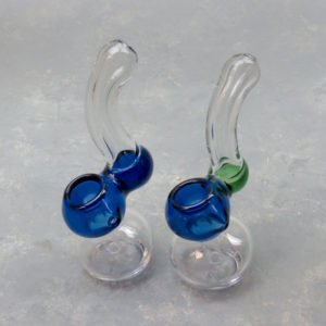 5" Assorted Color Thick Glass Mini Bubblers
