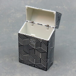 Mix B&W Design Plastic Flip-Top Spring Cigarette Cases (Kings)