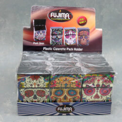 Mix Calavera Glow-in-the-Dark Plastic Flip-Top Spring Cigarette Cases (Kings)