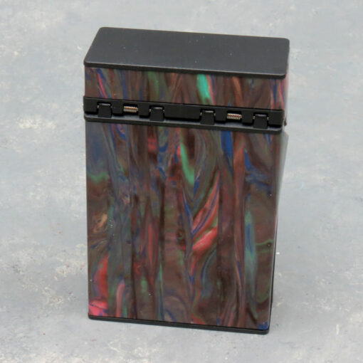 Mix Mother of Pearl Design Plastic Flip-Top Spring Cigarette Cases (Kings)