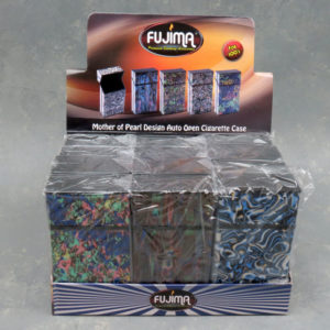 Mix Mother of Pearl Design Plastic Flip-Top Spring Cigarette Cases (100s)