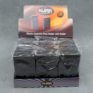 Black Plastic Flip-Top Divided Cigarette Cases (100s)