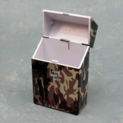 Mix Camouflage Design Plastic Flip-Top Spring Cigarette Cases (Kings)