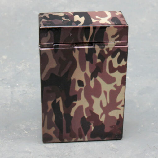 Mix Camouflage Design Plastic Flip-Top Spring Cigarette Cases (Kings)