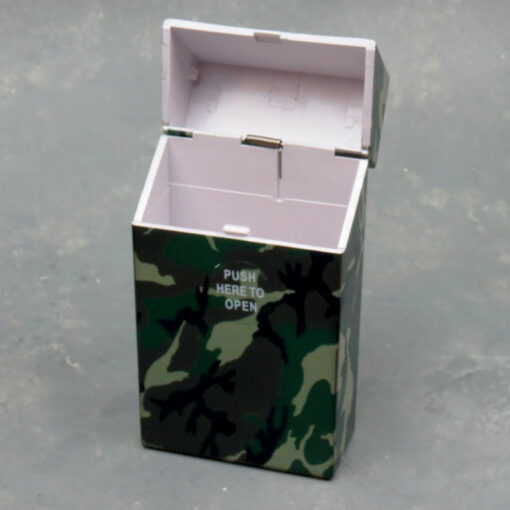 Mix Camouflage Design Plastic Flip-Top Spring Cigarette Cases (100s)