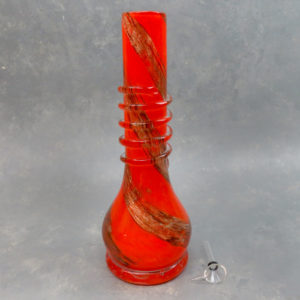 12" Dicro Swirl Soft Glass Water Pipe w/Base and Coil Wrap