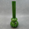 12" Pinstripe Double Bubble Vase Style Soft Glass Water Pipe