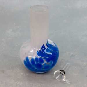 6" Two-Tone Color Splotch Round Vase-Style Soft Glass Water Pipe