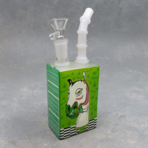 7″ Juice-Box Style Rick & Morty Chess Knight Glass Water Pipe/Bubbler Rig