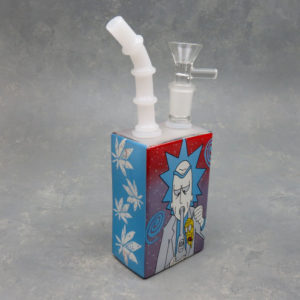 7″ Juice-Box Style Rick & Morty Dab Rick Glass Water Pipe/Bubbler Rig