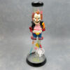 14" Glow-in-the-Dark Bobblehead Evil Clown Beaker Style Glass Water Pipe w/Diffused Downstem