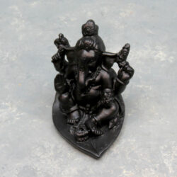 2.3" Ganesha on Leaf Incense Holder/Burner
