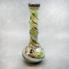 10.5" Wavy Neck Color Twist Soft Glass Water Pipe w/Mouthpiece Ring