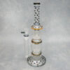 14" Dotted Double Matrix Perc Glass Water Pipe
