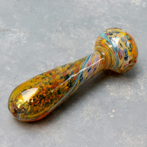 4" Mix Hand-Worked Wild Frit Glass Hand Pipe (4pcs/pack)