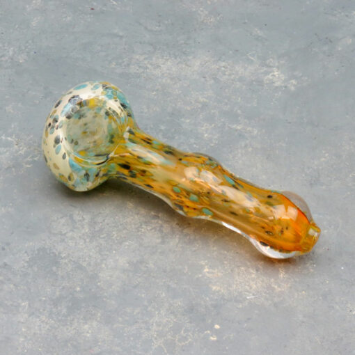 4" Fumed Blue Frit Wavy Glass Hand Pipes