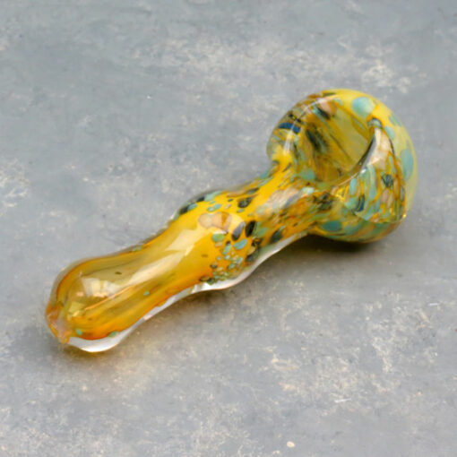 4" Fumed Blue Frit Wavy Glass Hand Pipes