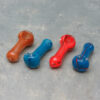 2.75" Semi-Opaque Color Line Glass Hand Pipes w/Carb