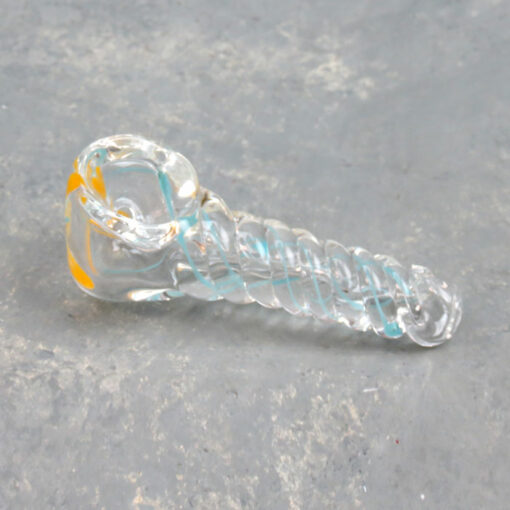 2.75" Twisted Body Color Line Glass Hand Pipes w/Carb