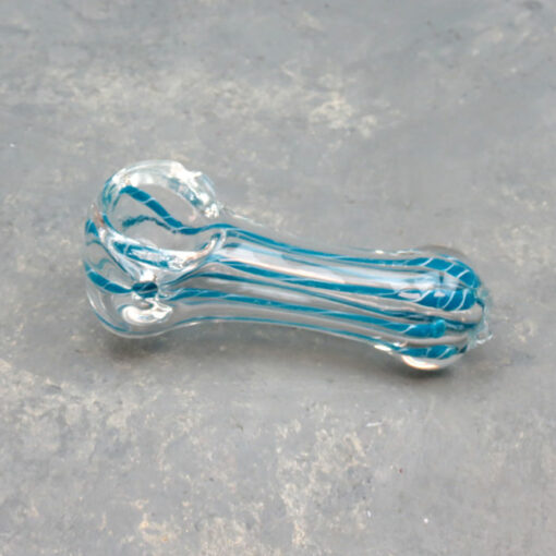 2.75" Latticino/Clear Glass Hand Pipes w/Carb