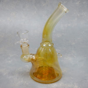 7" Fumed Bell-Shaped Inline Water Pipe w/Bent Neck