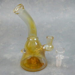 7" Fumed Bell-Shaped Inline Water Pipe w/Bent Neck