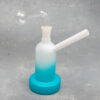 7" Two Tone Frosted Glass on Glass Oil Bubbler