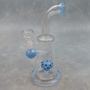 8.5" Nodule Orb Perc Conical Rig Body 90° Mouthpiece Glass Water Pipe