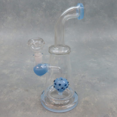 8.5" Nodule Orb Perc Conical Rig Body 90° Mouthpiece Glass Water Pipe