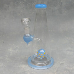 8" Nodule Orb Perc Conical Vase Body Glass Water Pipe