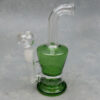 7.5" Color Accent Honeycomb Perc Narrow 90° Mouthpiece Glass Water Pipe