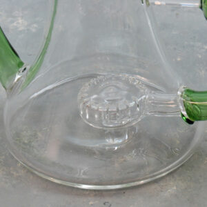 8" Slit Puck Perc Kline Recycler Glass Water Pipe w/Microscope Neck