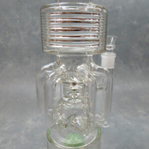 19.5" Six Arm Diffused Tree Perc Recycler Thick/Heavy Glass Water Pipe w/Internal Ribbing & Ice Catch