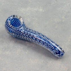 5" Sherlock Waterdrop Web Glass Hand Pipe w/Feet